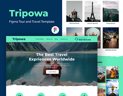 Tripowa — Figma Tour and Travel Template