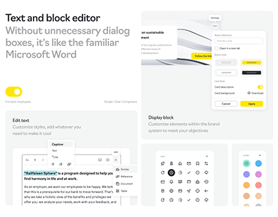 Block and text editor