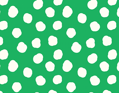 Green Clouds Polka Dot Pattern