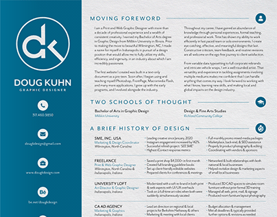 Doug Kuhn Graphic Design Resume and Business Cards