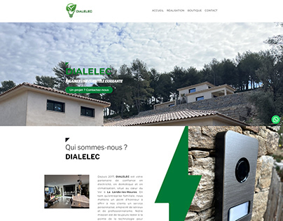 Site Web entreprise Electricité "Dialelec"