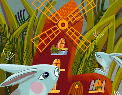 "Magic houses" Children Puzzle Illustration