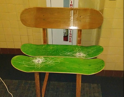 skate board chair I designed and made.