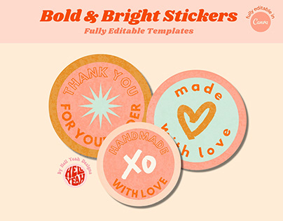 Bold Order Stickers Templates