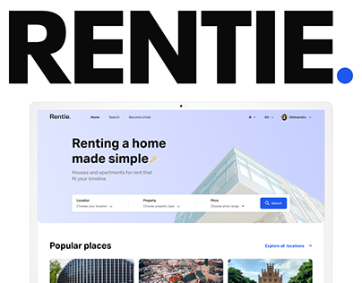 Rentie. - SaaS project (Web & Adaptives)