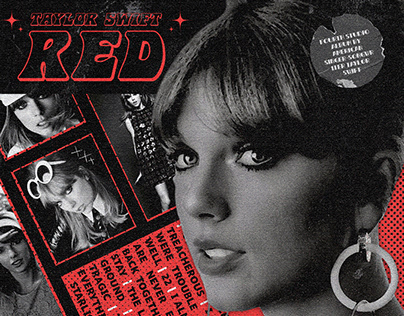 Taylor Swift - Red (60's album cover redesign)