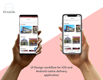 Native delivery app UI design process for Android, iOS