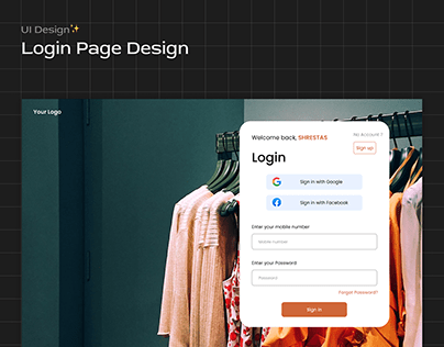 Website Login Page Design Concept