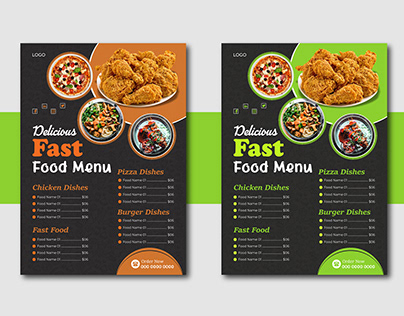 Restaurant Menu, Food menu, Food flyer Design Template.