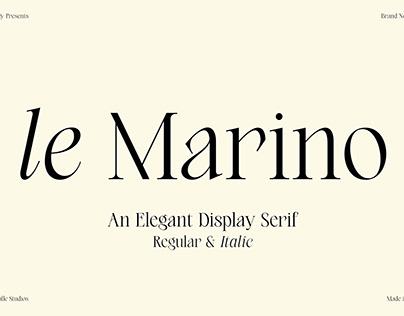 le Marino Display Font