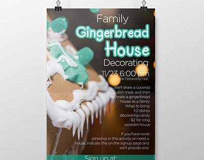Gingerbread house program poster