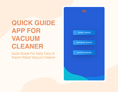 Vacum Cleaner Quick Guide App / UI