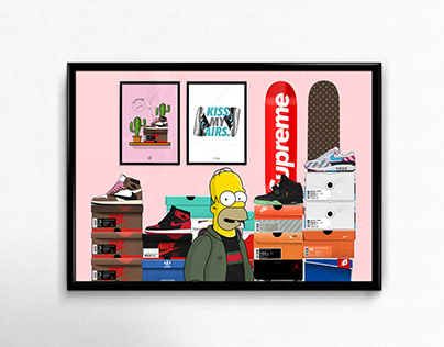 The Simpsons sneaker art