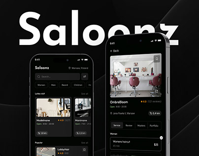 Saloonz - Mobile App for Booking a Hairstylist