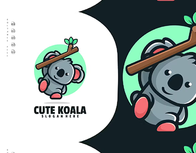 Cute Koala Logo Design