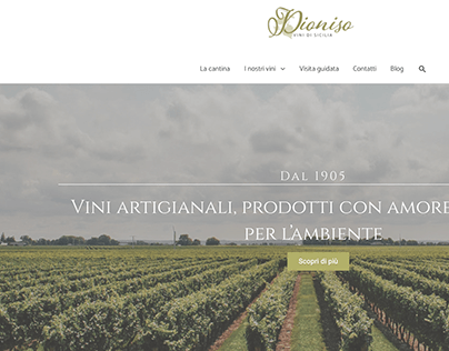 Project thumbnail - Dioniso - Vini artigianali - Sviluppo web