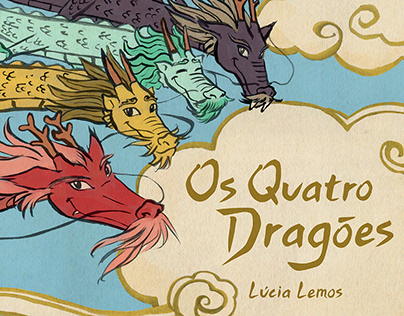 Os Quatro Dragões - livro infantil ilustrado