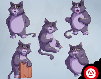 Fat Cat Character Design