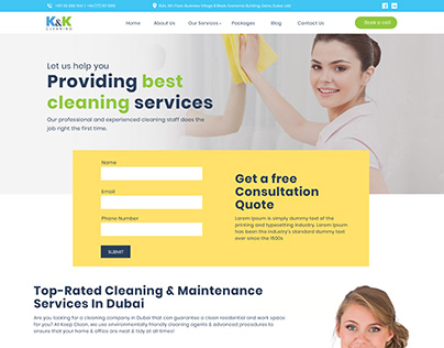 K&K Cleaning website design and development