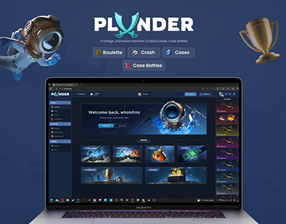 Project thumbnail - Plunder.gg | UI Design Gambling/OpenCase CS2/CS:GO