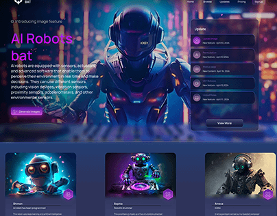 Ai Robot website Ui design