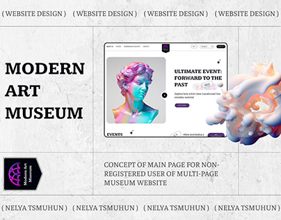 Landing page for Modern Art Museum