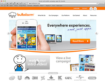 Bulbstorm Website Redesign