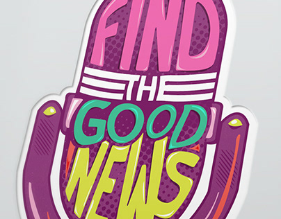 Find the Good News - Sticker Design