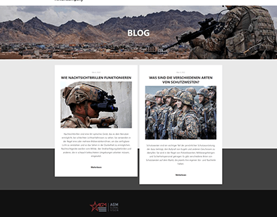 Military blog on WordPress with the support of AGM