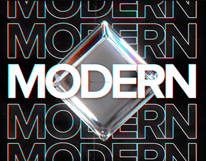 Modern Typography & Glitch Effects Template