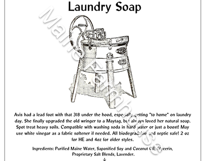 Laundry Detergent Label for a Soap Company