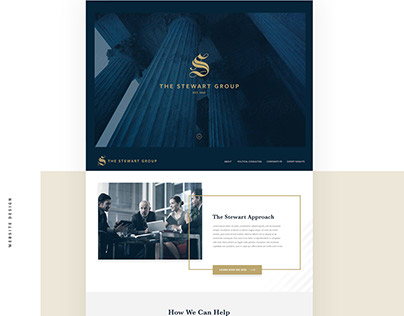 The Stewart Group Homepage and Wireframes