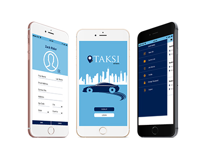 Taksi App, Mobile Mockup, UI , Photoshop illustrator
