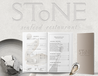 Brand identity for seafood restaurant Stone