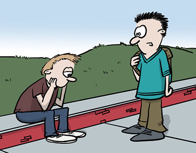 School cartoon | Expelled? Aren't you home schooled?