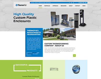 Thermo Fab Homepage Design