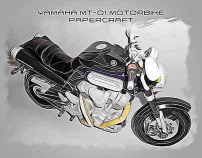Yamaha MT-01 Motorbike Papercraft