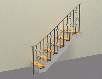 Cầu thang 3D mô phỏng - 3D Modeller