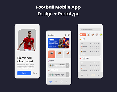 Sports Mobile App UI Design + Prototype