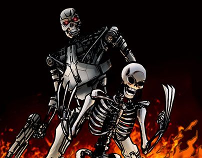 T-800 & Wolverine Adamantium Skeleton