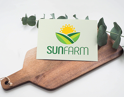 Poster of the brand identity of SunFARM clean food