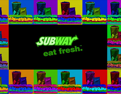 Subway ad pop art
