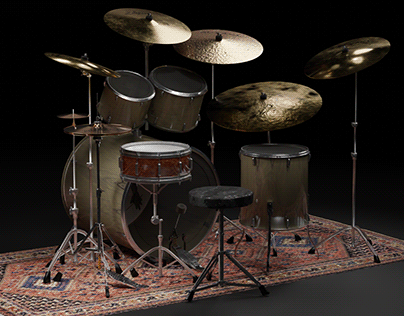 Drum set 3D model