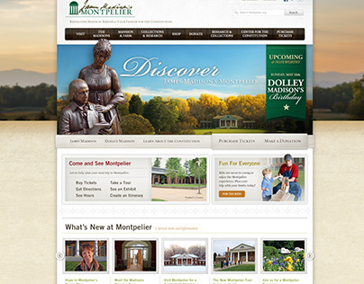James Madison's Montpelier Website Design