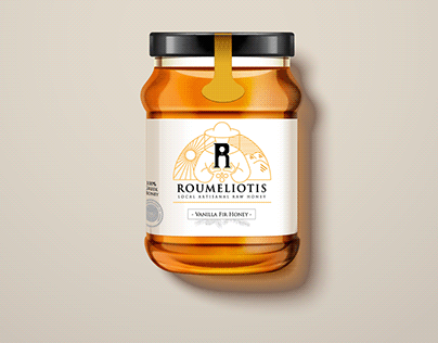 Roumeliotis Honey - Logo and Brand Identity