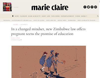 Project thumbnail - Marie Claire UK | Illustration commission