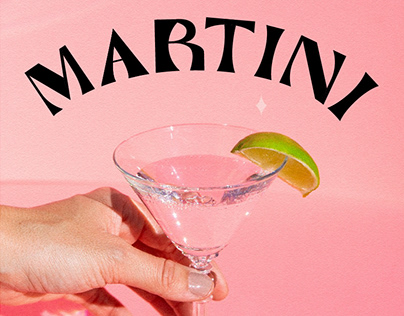 Martini Recipe Layout Design