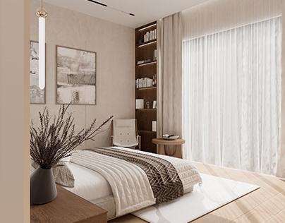 Minimalist and Chic: Beige-Toned Bedroom Design