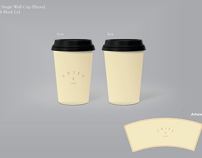8oz Single Wall Cup (Sleeve) with Black Lid
