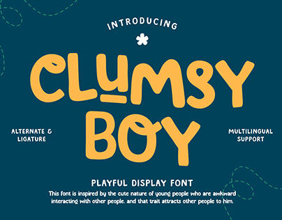 Clumsy Boy Playful Display Font